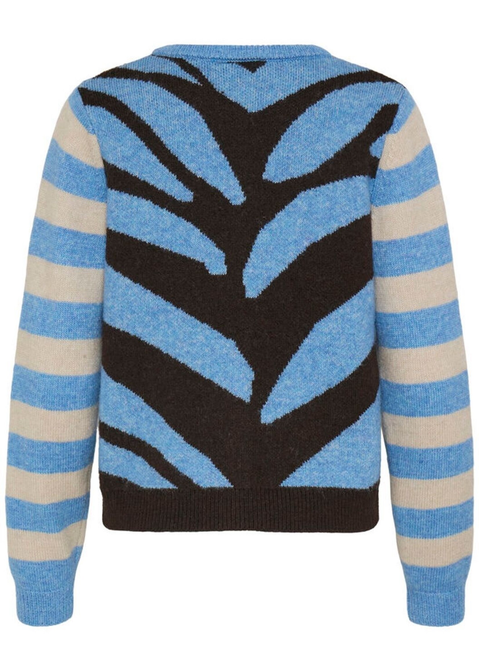ICHI Ihlivoni vest print blauw