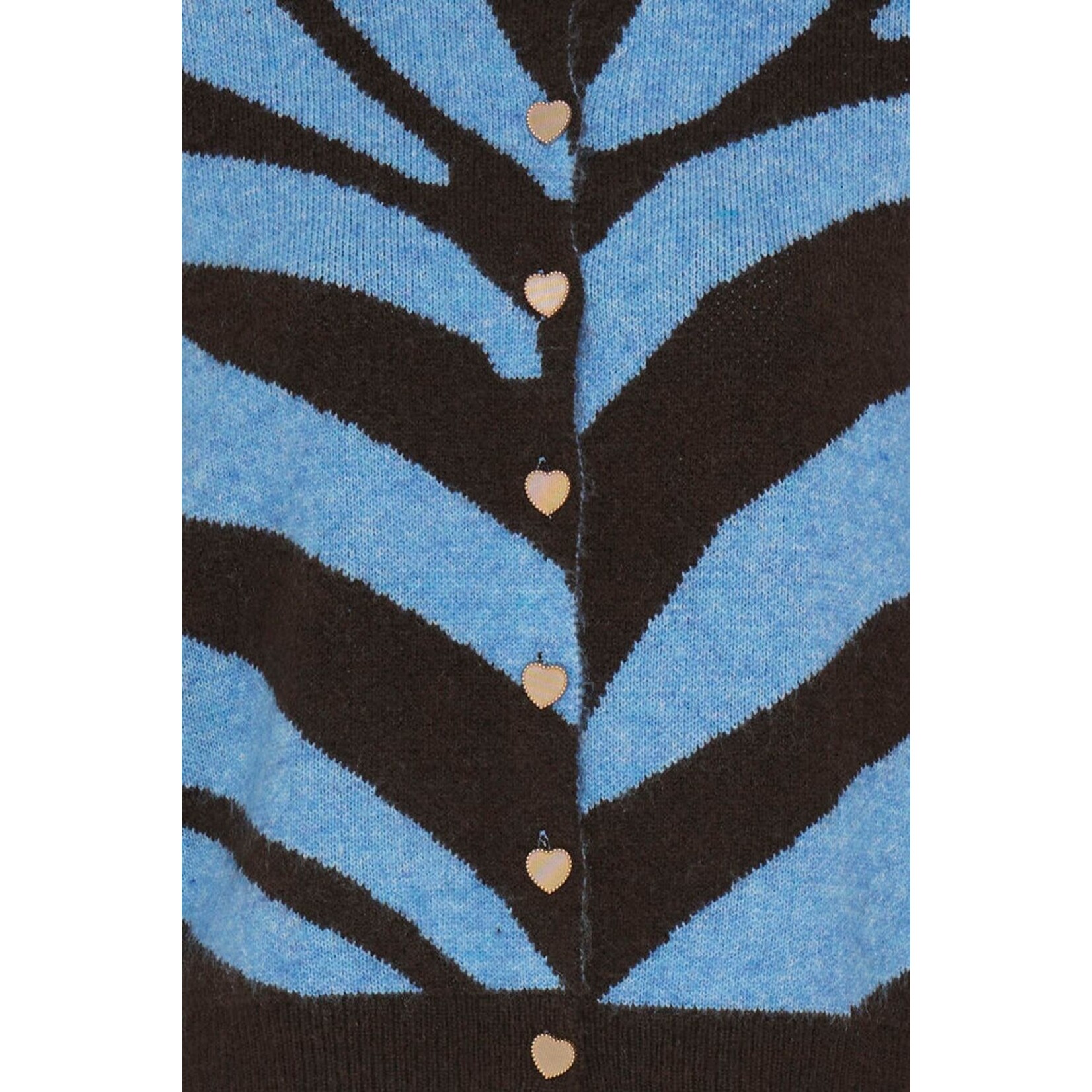 ICHI Ihlivoni vest print blauw