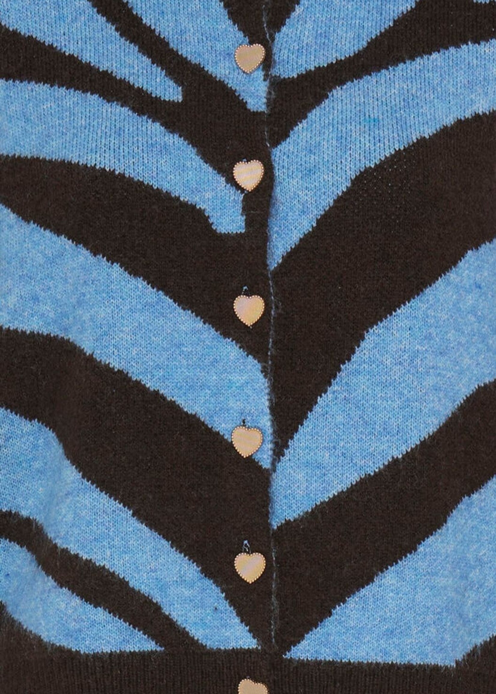 ICHI Ihlivoni vest print blauw
