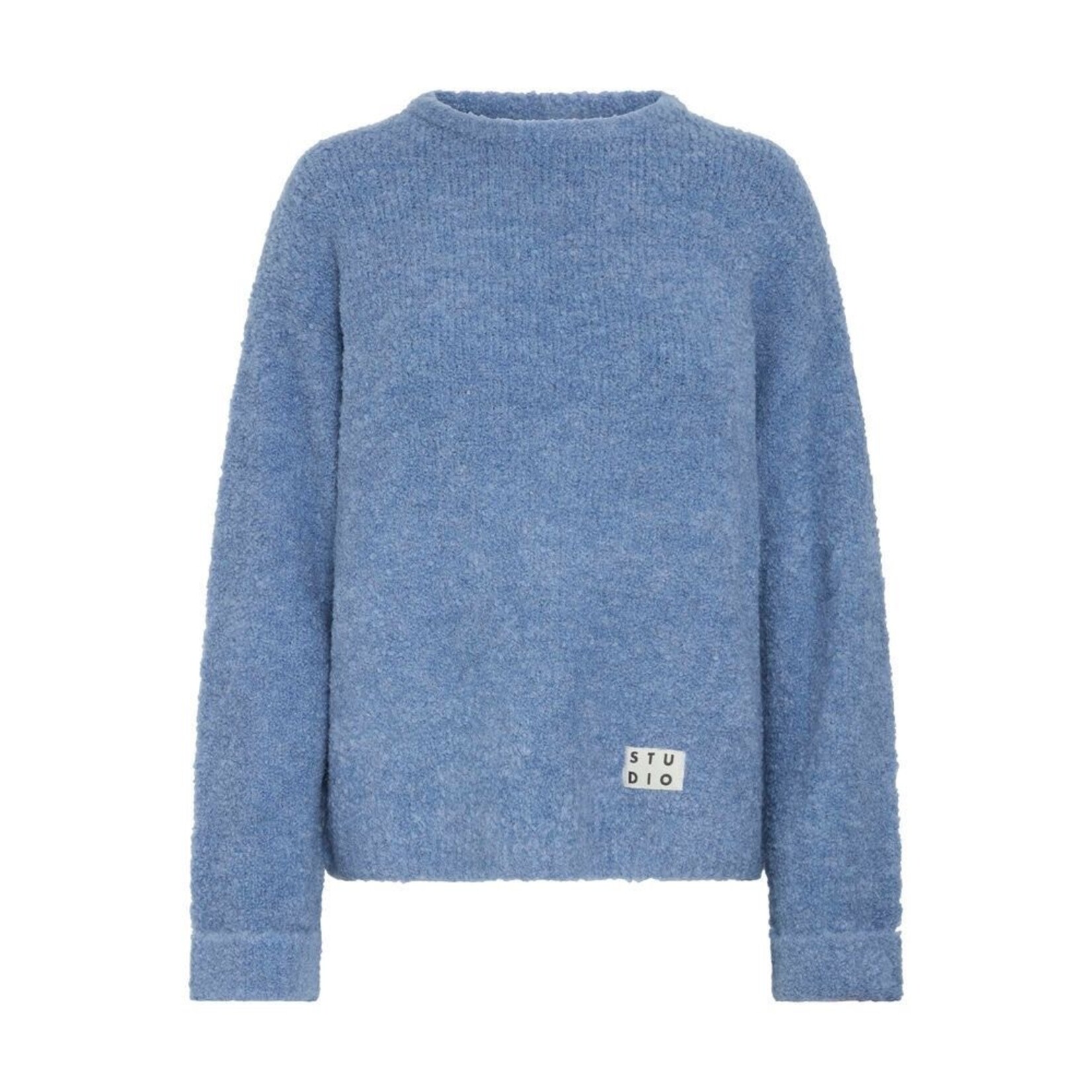 ICHI Ihblarisa fluffy sweater blauw