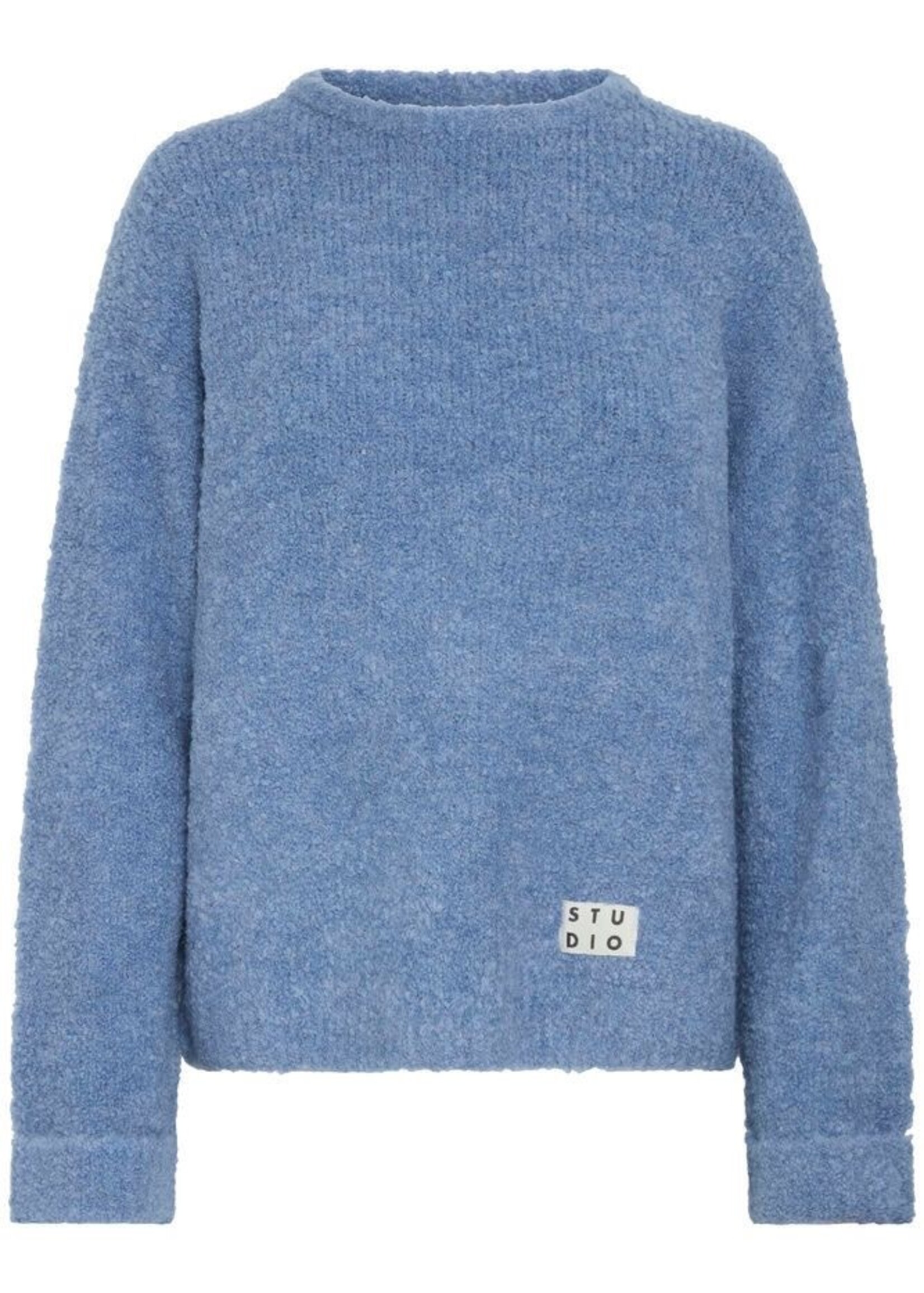 ICHI Ihblarisa fluffy sweater blauw