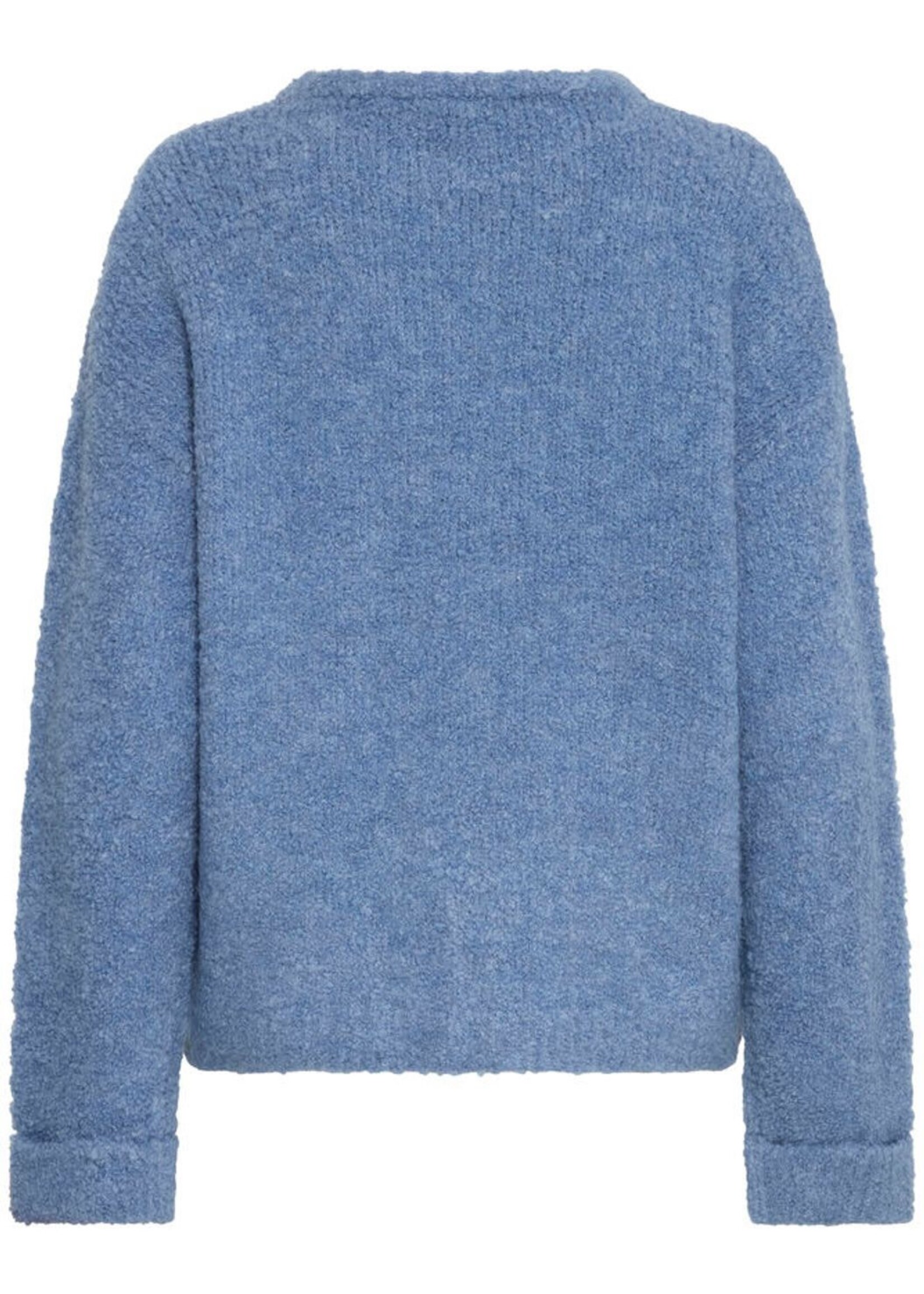 ICHI Ihblarisa fluffy sweater blauw