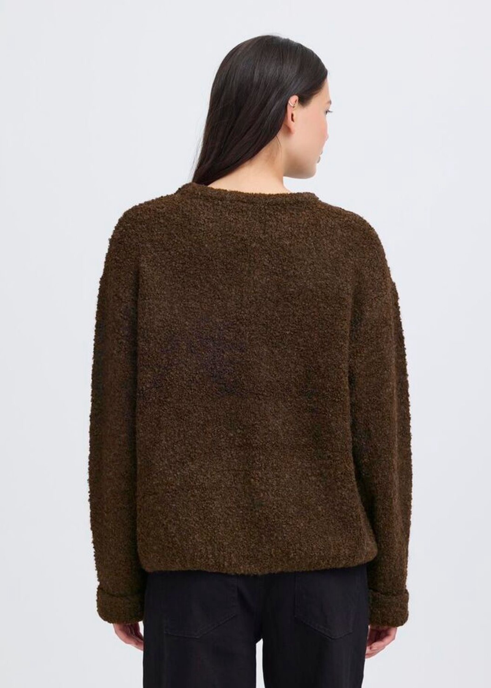 ICHI Ihblarisa fluffy sweater bruin