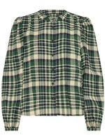 ICHI Ihtamanna blouse ruit groen