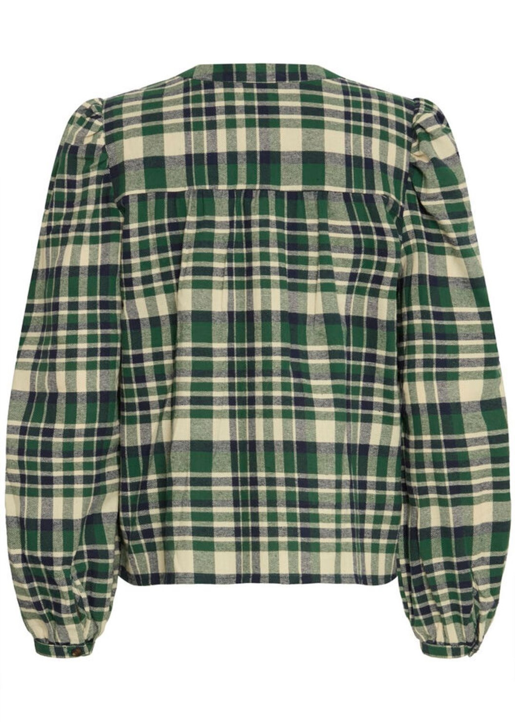 ICHI Ihtamanna blouse ruit groen