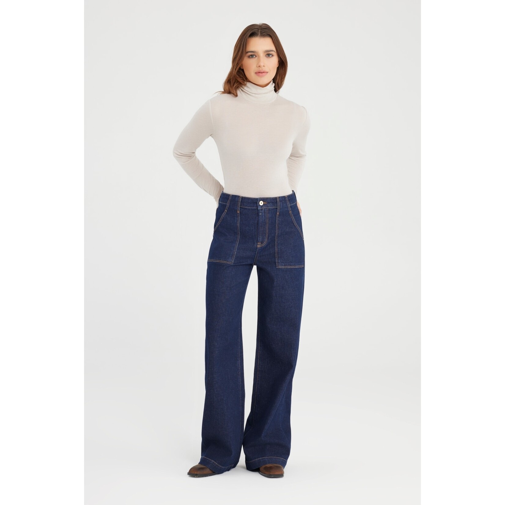 C.O.J. COJ High waist Jeans Lulu wide RAW