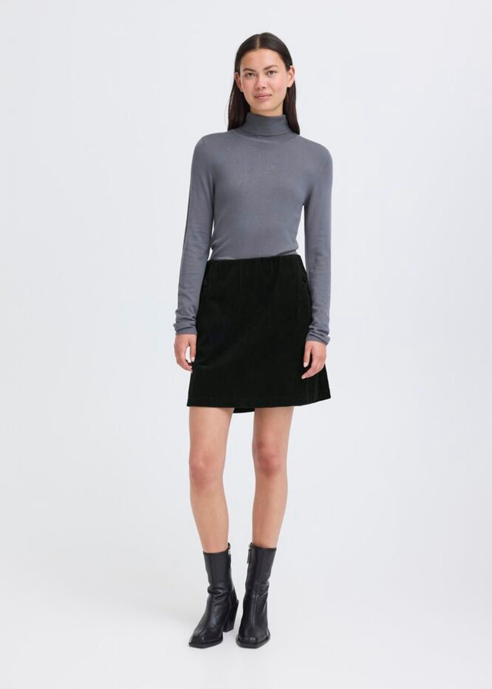 ICHI Ihfocaro rib rok zwart