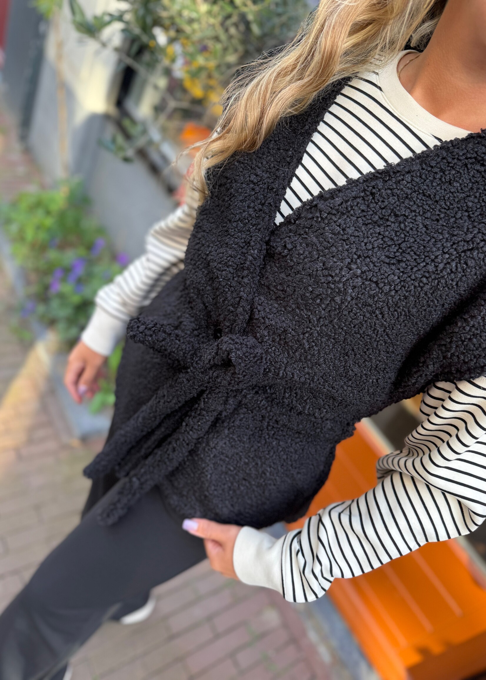 Berawa Luxe Berawa teddy gilet Marquita zwart