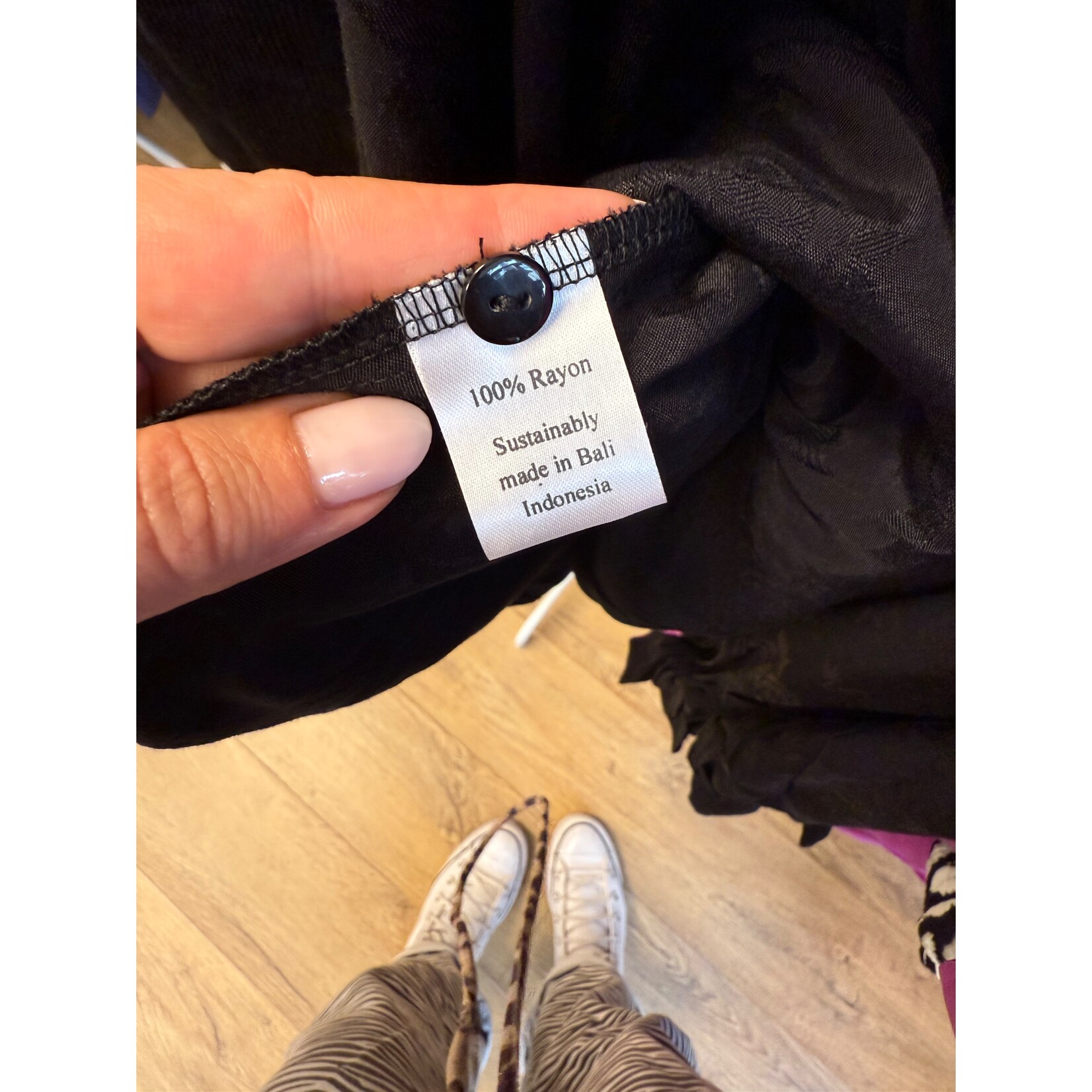 Berawa Luxe Berawa blouse Mali strik zwart