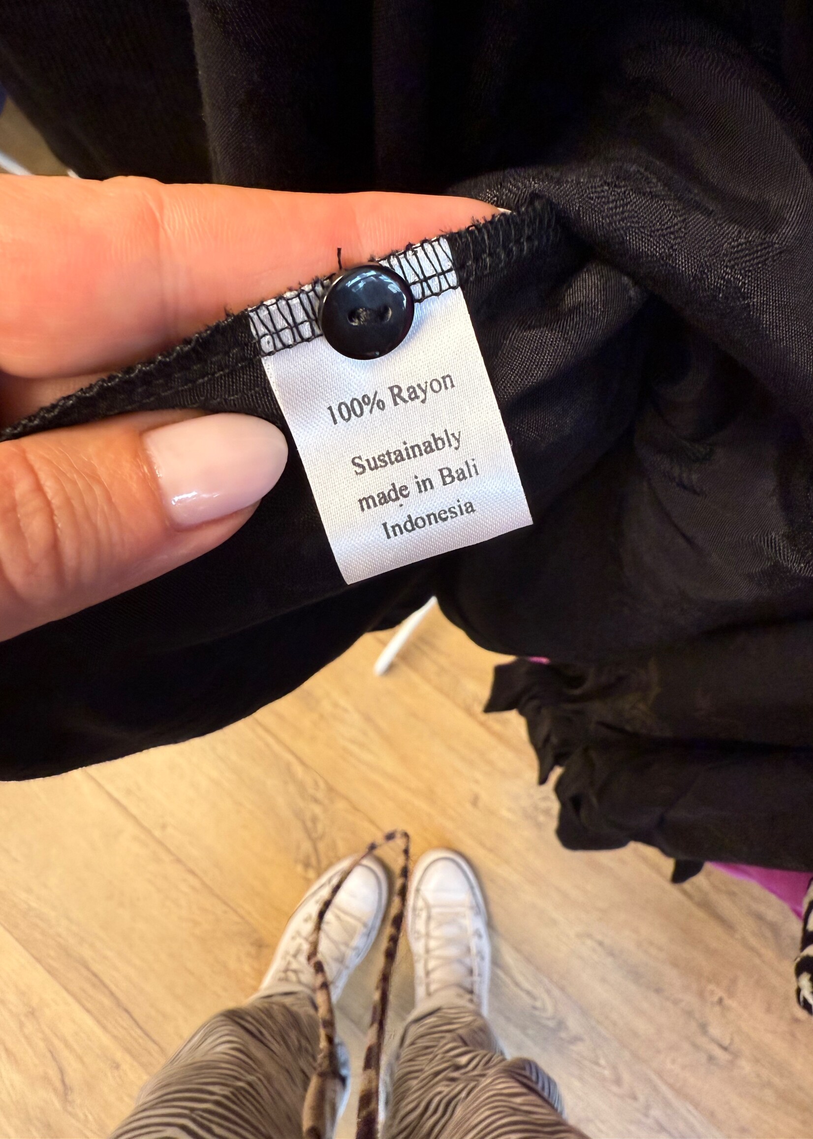 Berawa Luxe Berawa blouse Mali strik zwart