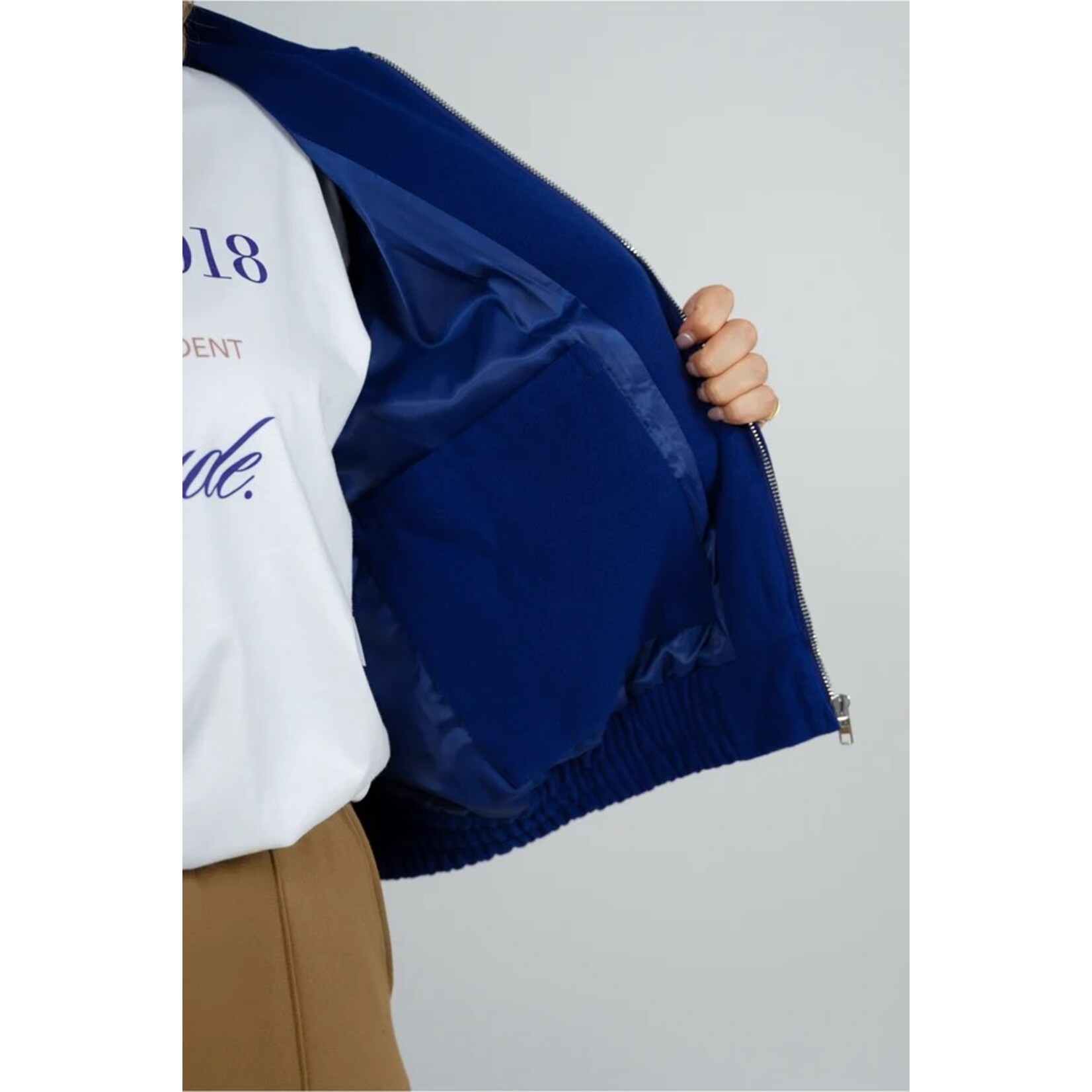 Tezza Fashion Tezza bomberjasje blauw