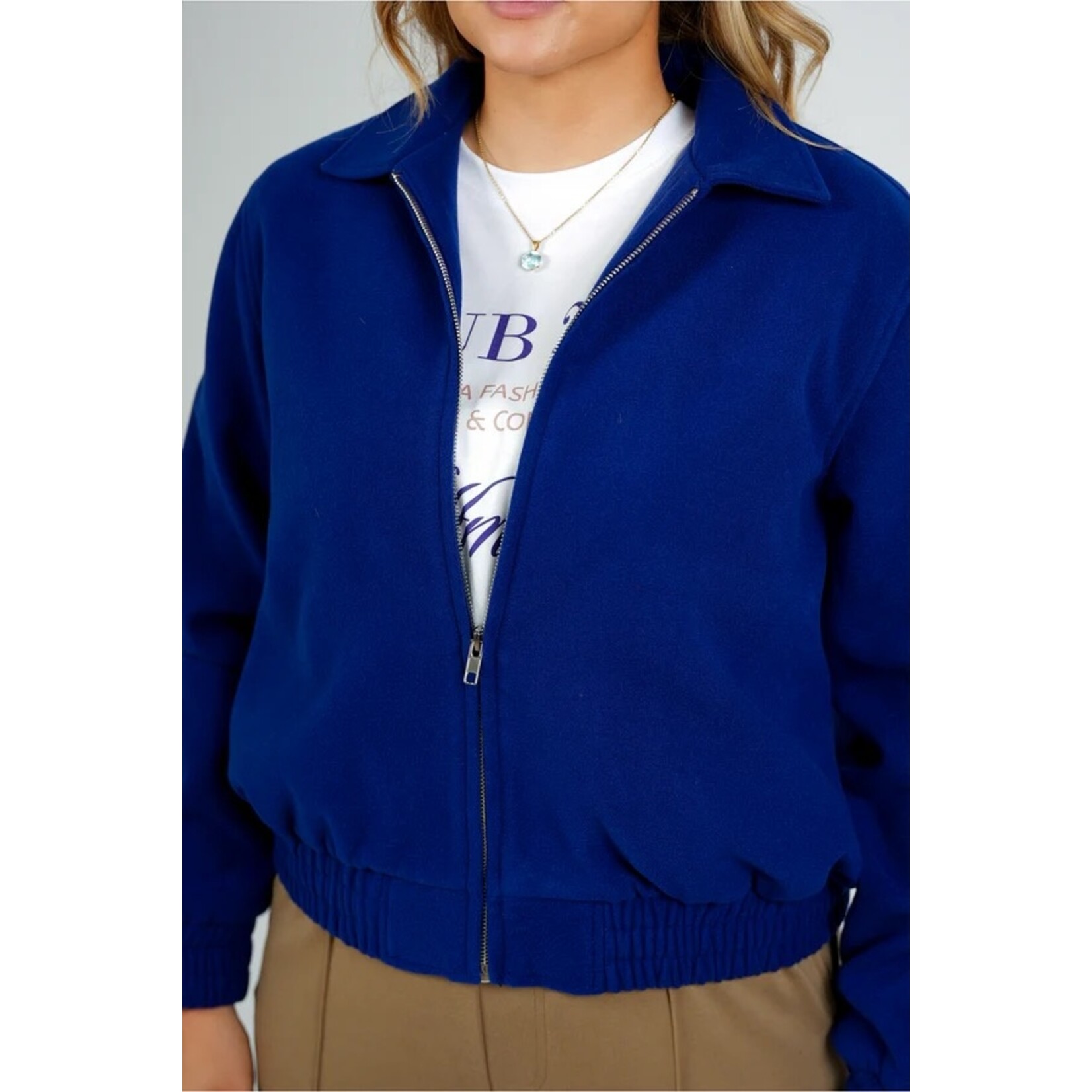 Tezza Fashion Tezza bomberjasje blauw