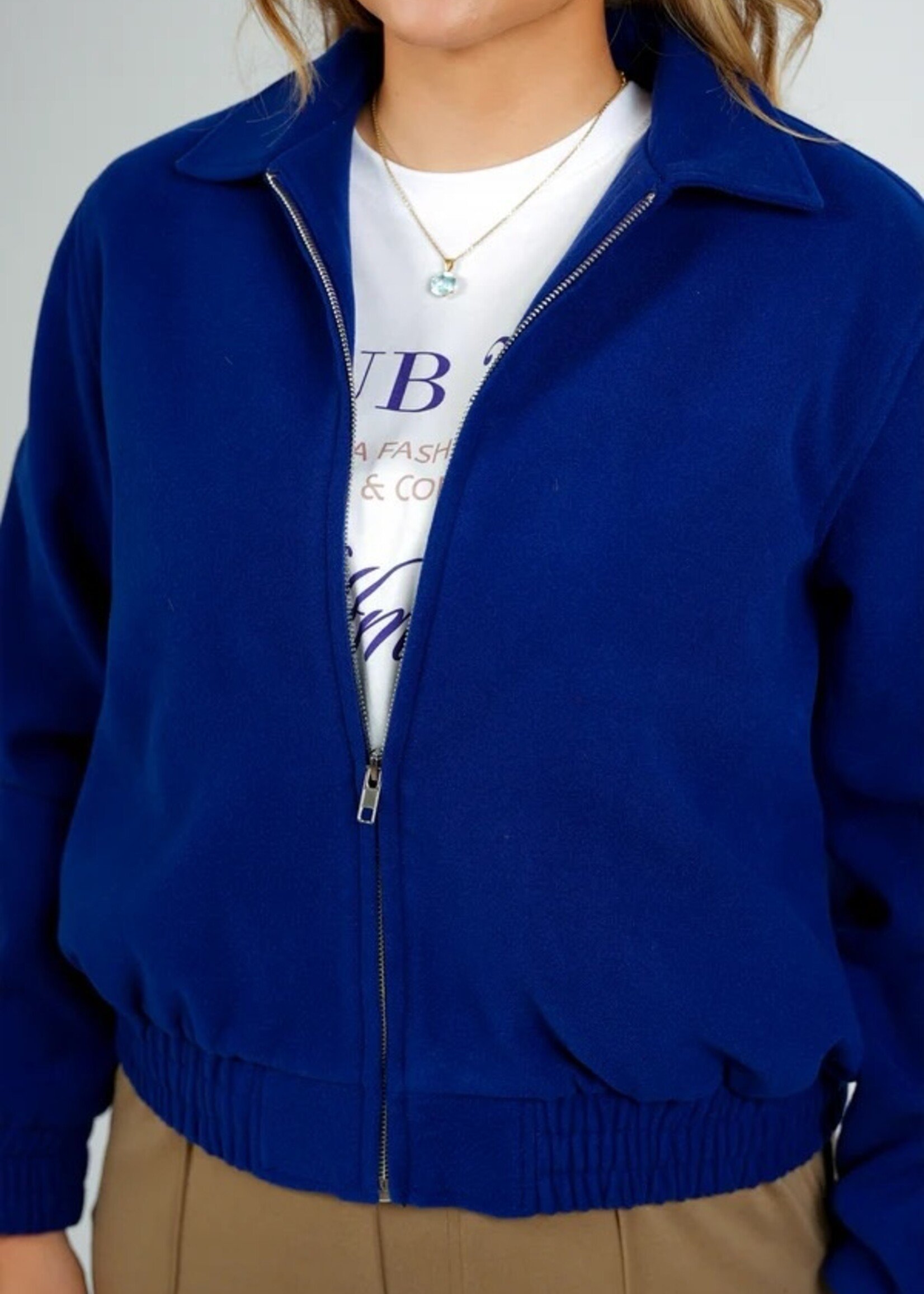 Tezza Fashion Tezza bomberjasje blauw