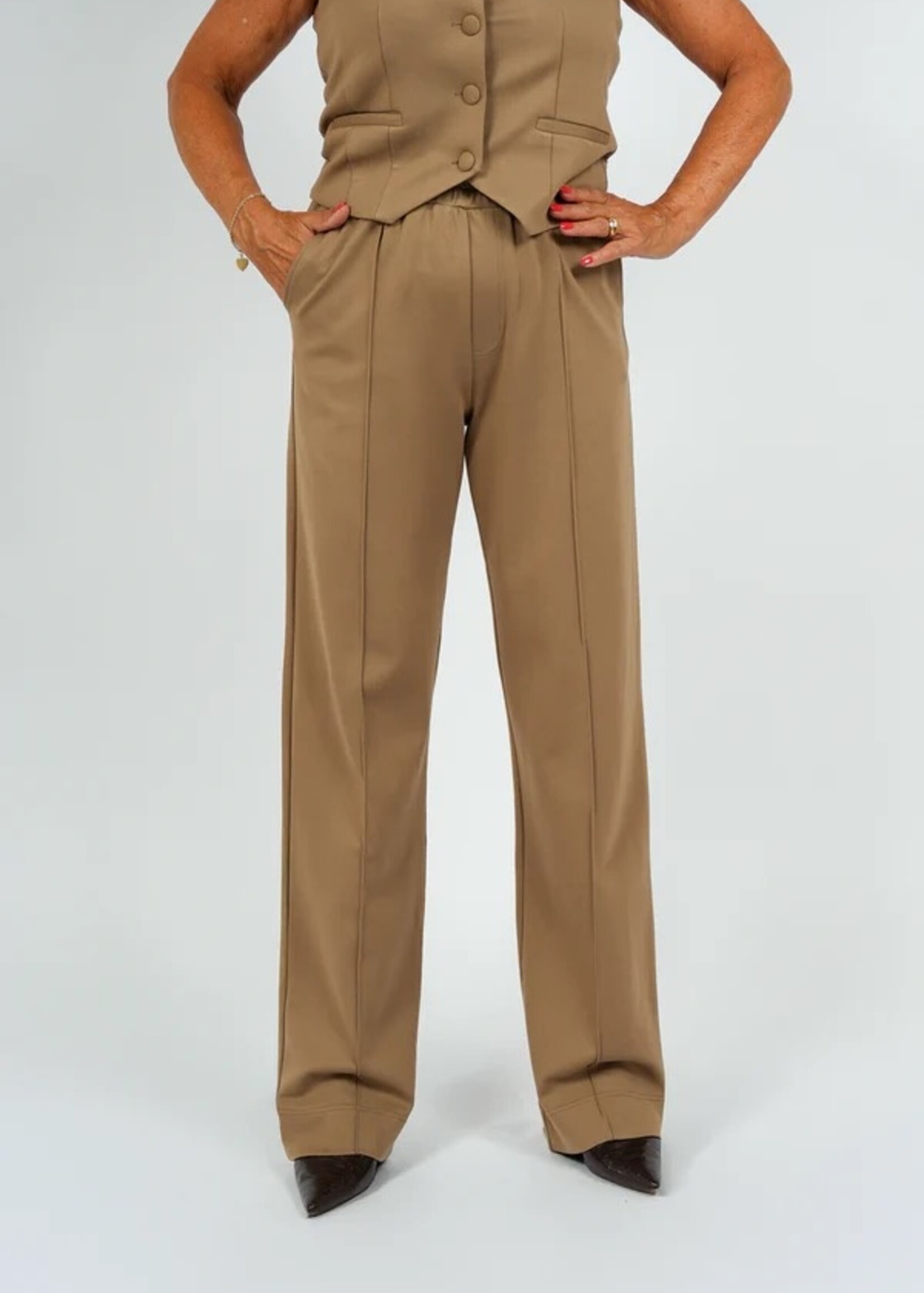 Tezza Fashion Tezza broek wijd camel