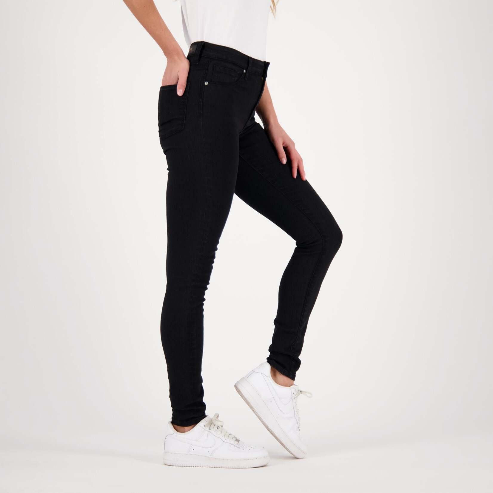 Raizzeds Blossom skinny jeans zwart