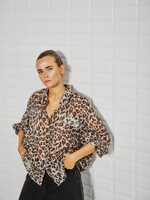 With Black Withblack Sandra leopard blouse