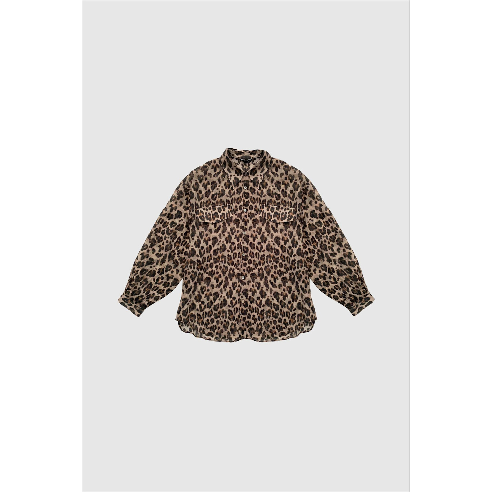 With Black Withblack Sandra leopard blouse