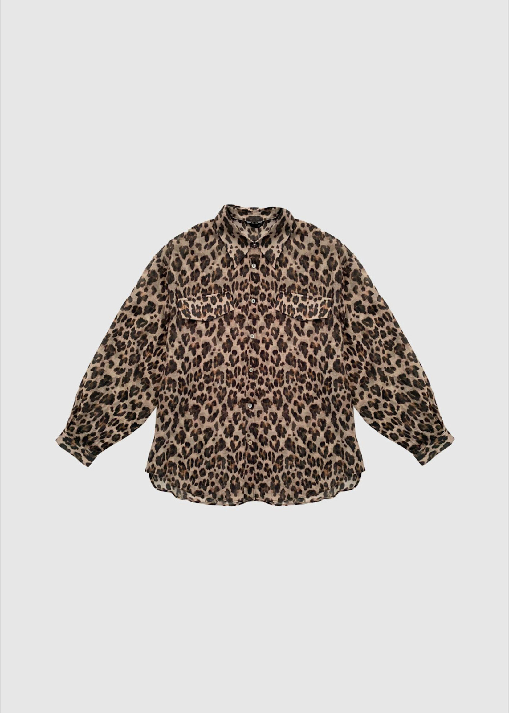 With Black Withblack Sandra leopard blouse