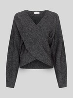 Moss Copenhagen Zinelle Hope wrap trui grijs