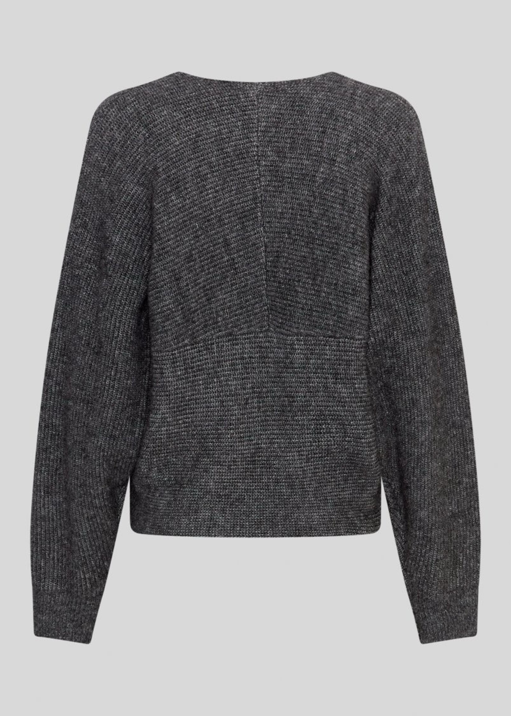 Moss Copenhagen Zinelle Hope wrap trui grijs