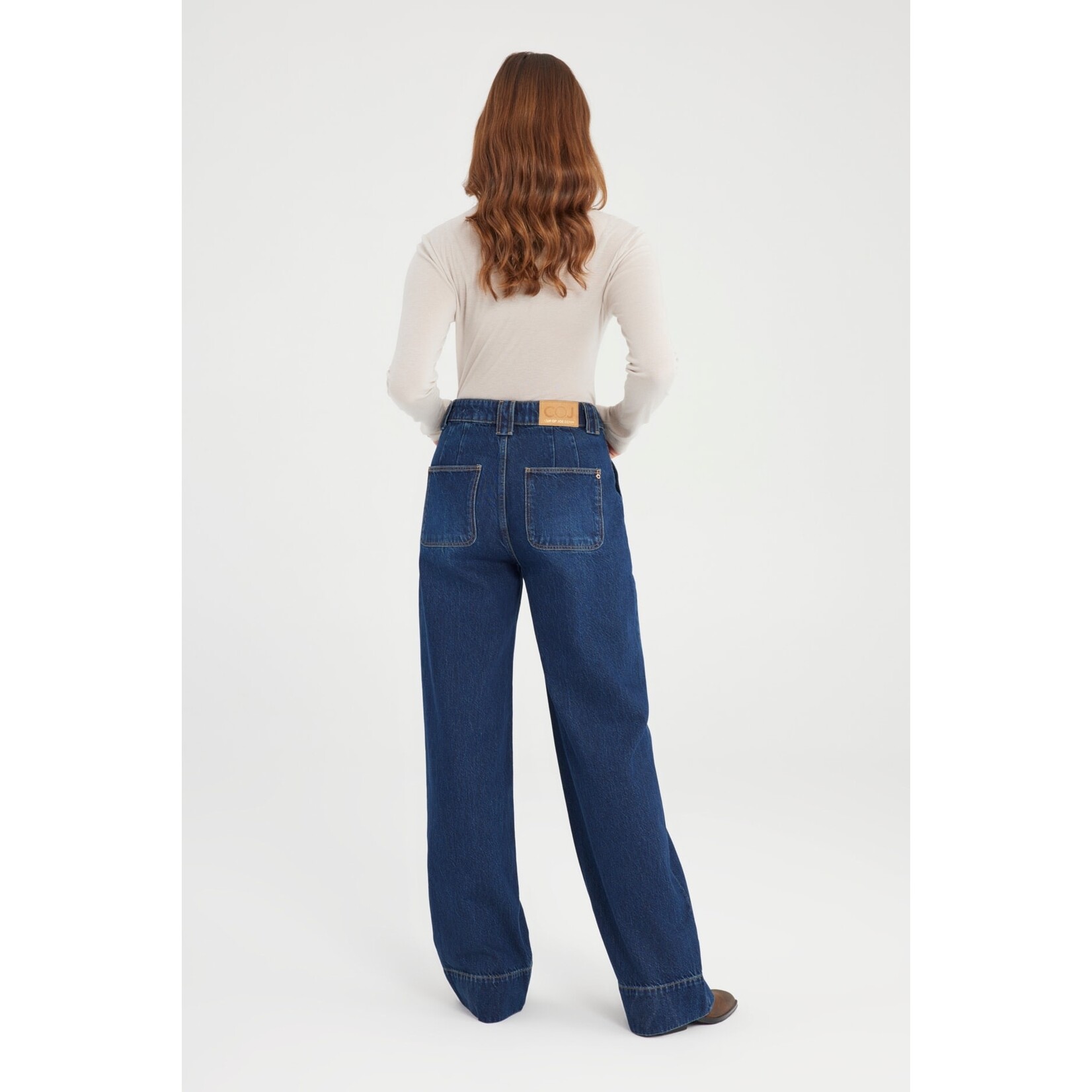 C.O.J. COJ jeans wide Lili blauw