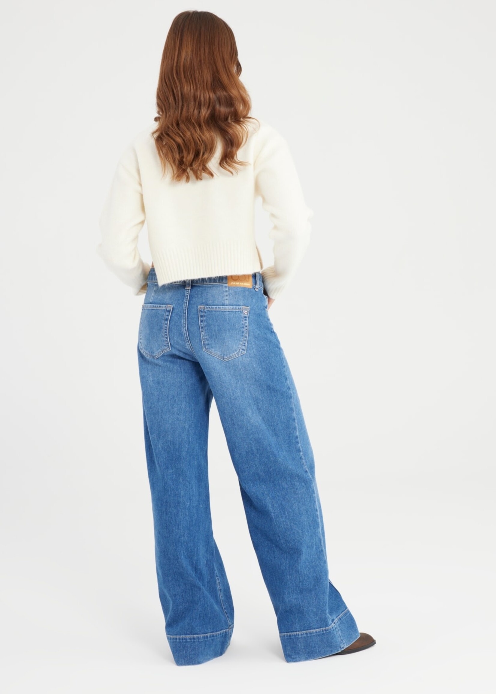 C.O.J. COJ Layla wide jeans blauw