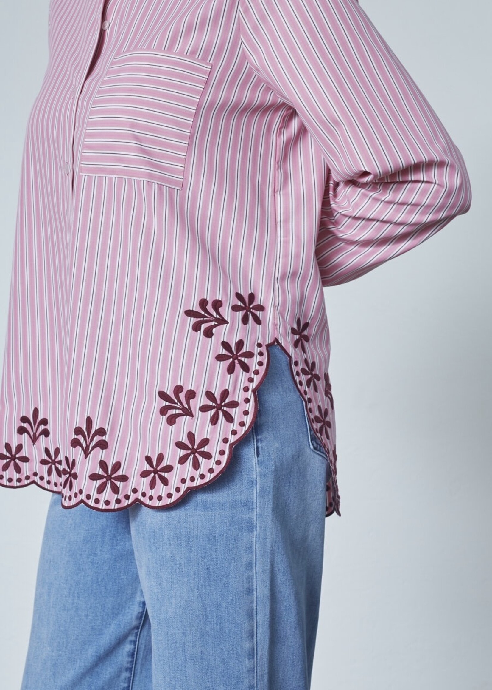 Sisters Point Istea blouse streep roze