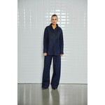 With Black Withblack Odette long denim shirt blauw