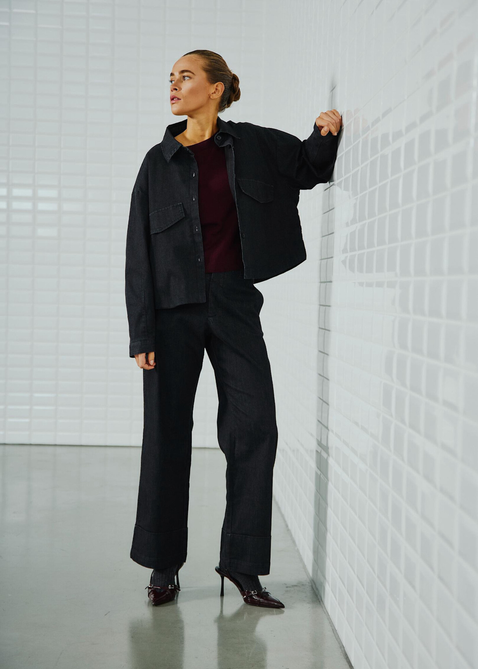 With Black Withblack Julianna denim jacket / blouse zwart