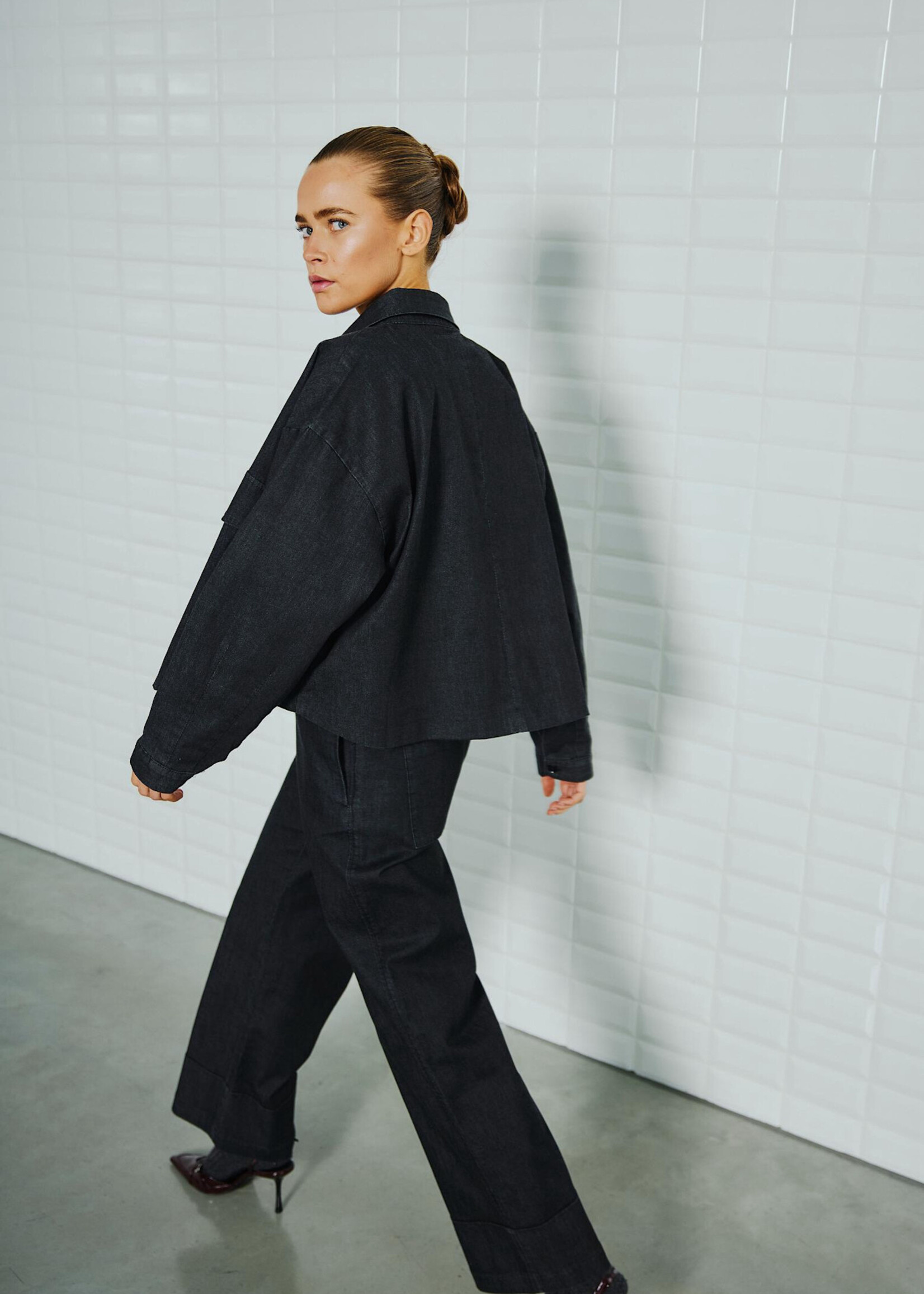 With Black Withblack Julianna denim jacket / blouse zwart