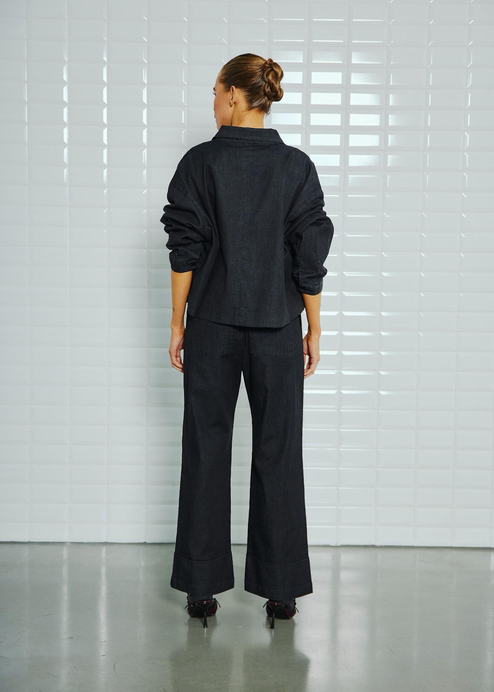 With Black Withblack Julianna denim broek zwart