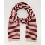 Sjaal Cassy streep bordeaux
