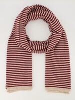 Sjaal Cassy streep bordeaux