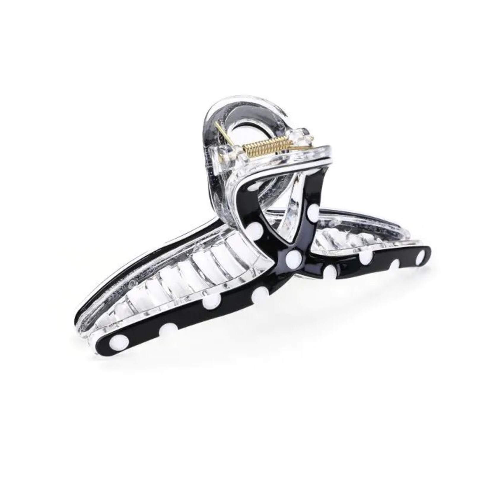 Haarclip strik dot zwart