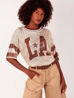Shirt Gwen paillet LA bordeaux rood