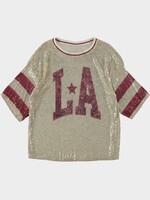 Shirt Gwen paillet LA bruin