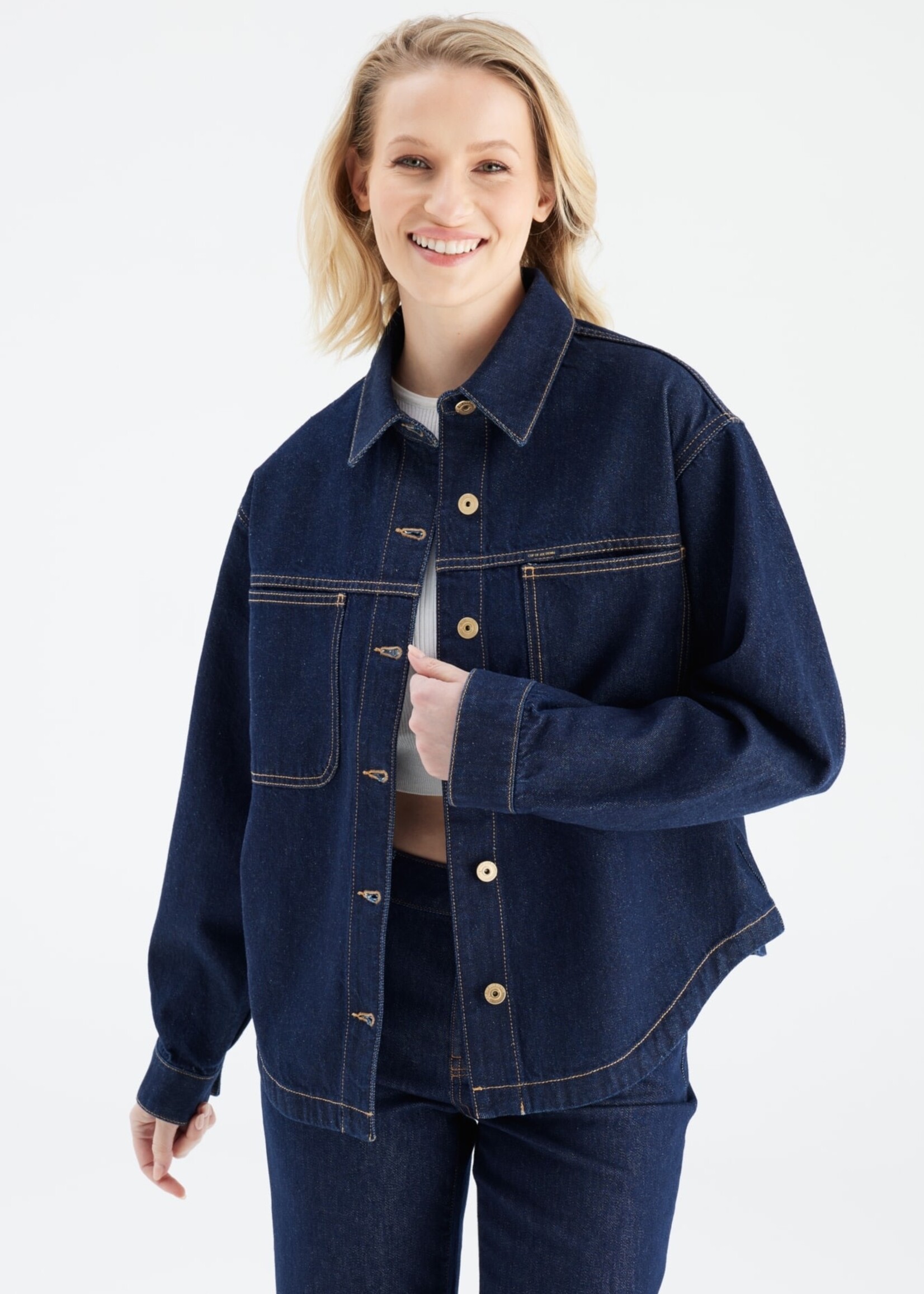 C.O.J. COJ spijkerjasje / blouse Tamara RAW denim