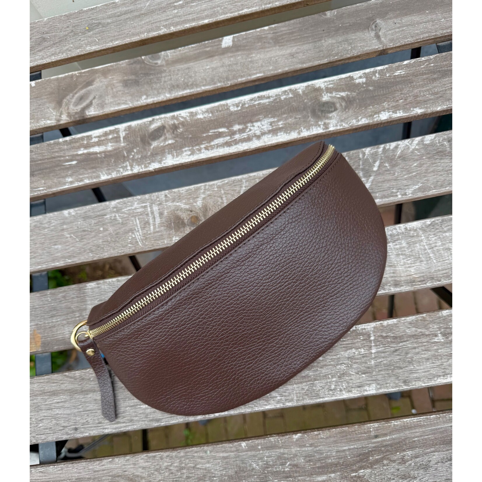 Leren tas Zoey Big Bruin
