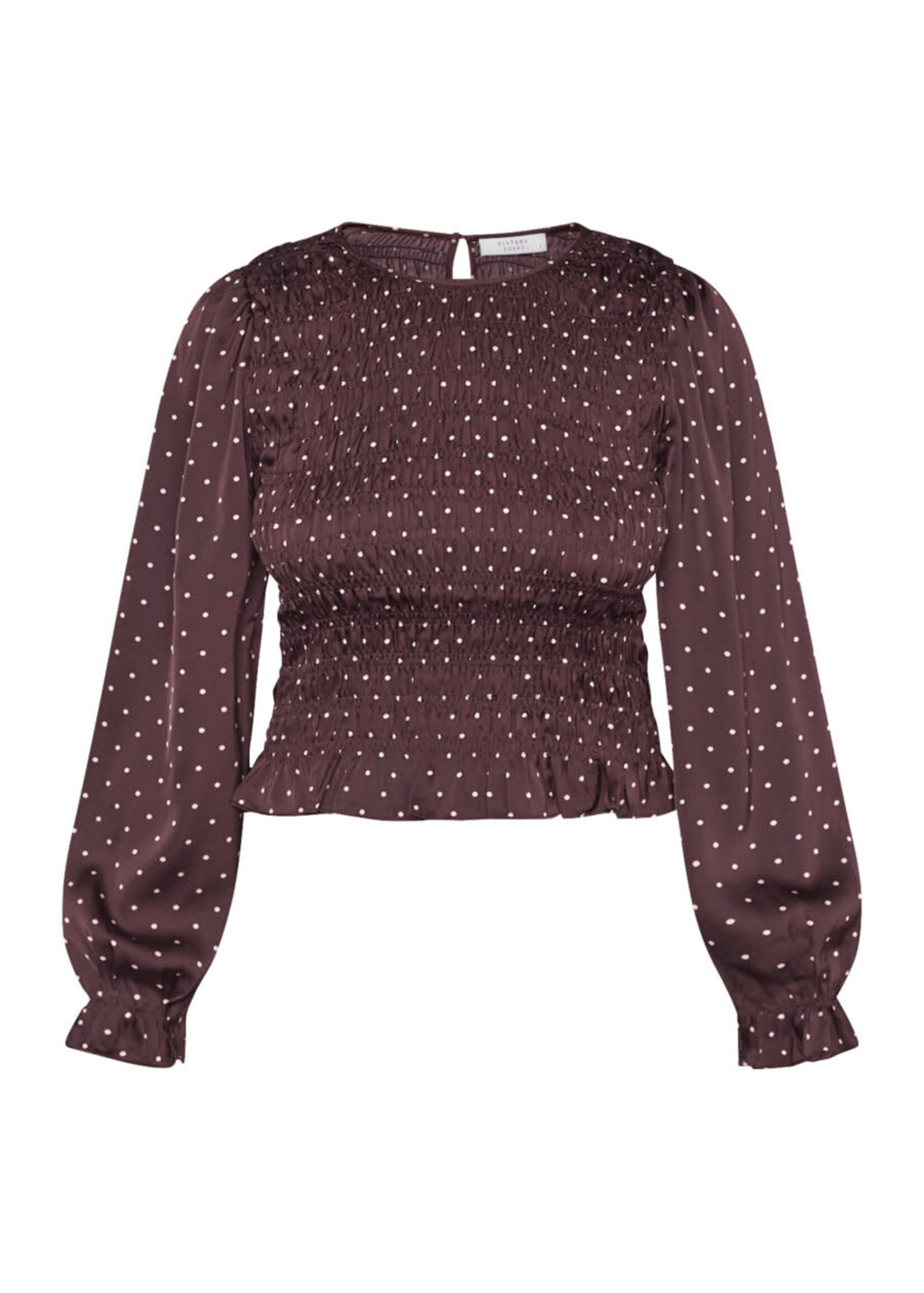 Sisters Point Nix blouse dot bordeaux