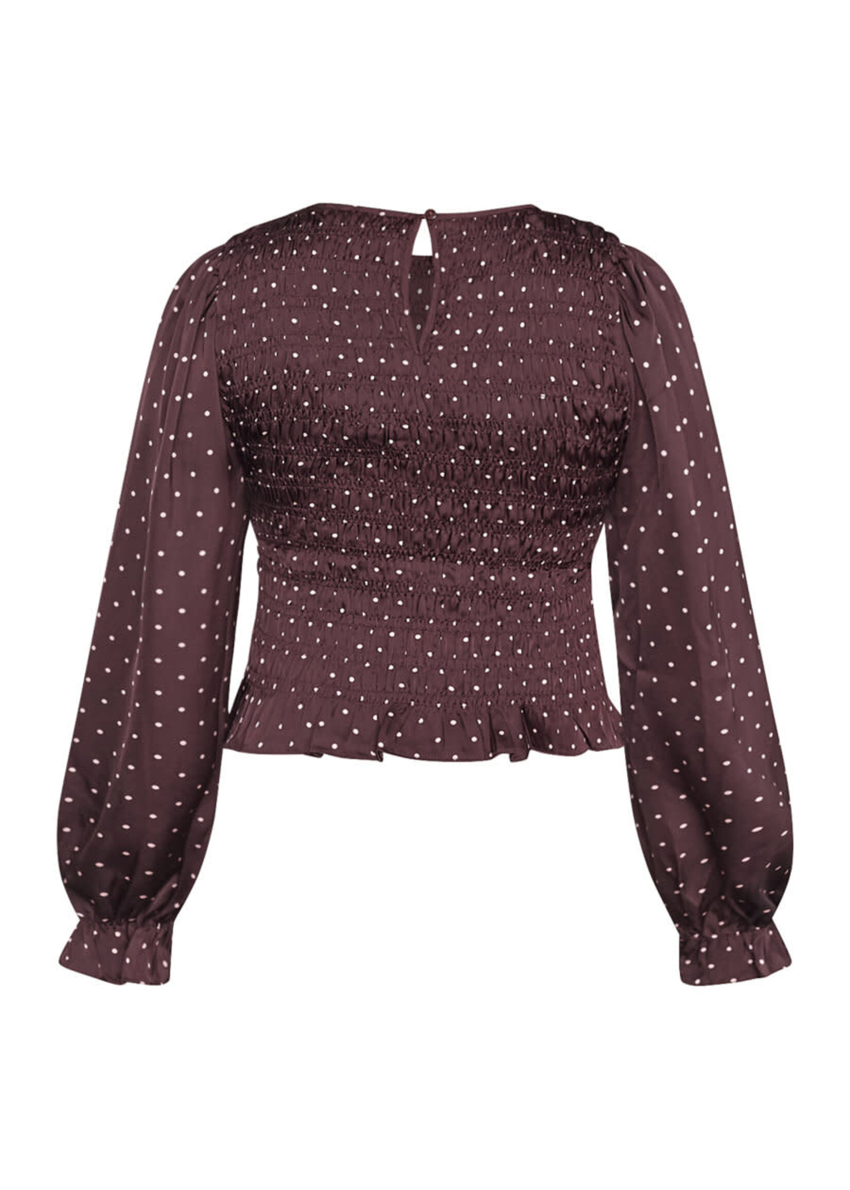 Sisters Point Nix blouse dot bordeaux