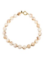 ByShir By Shir ketting statement kralen beige