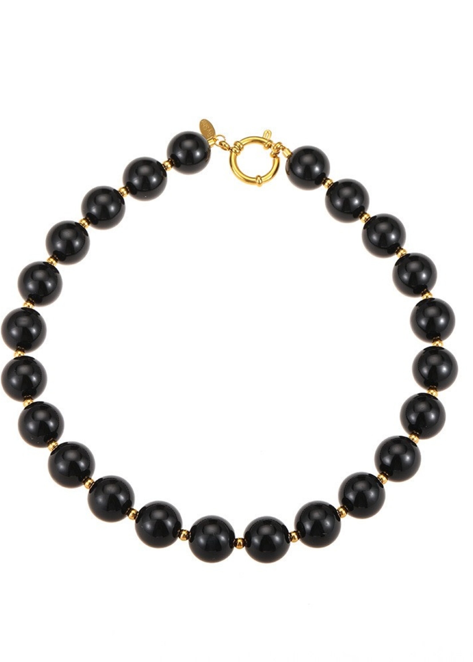 ByShir By Shir ketting statement kralen zwart