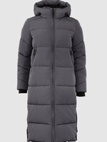 With Black With Black glorian puffer jas lang grijs