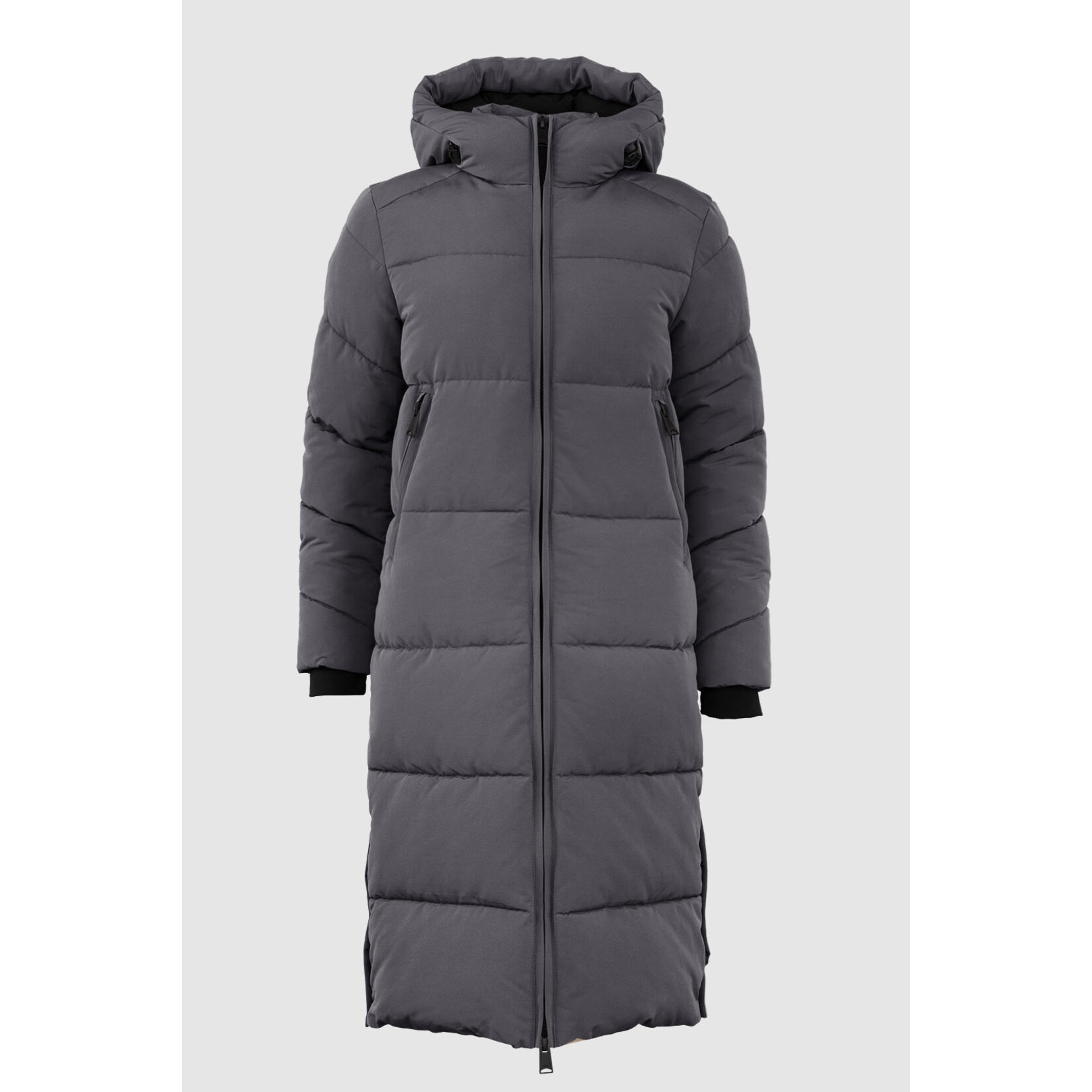 With Black With Black glorian puffer jas lang grijs