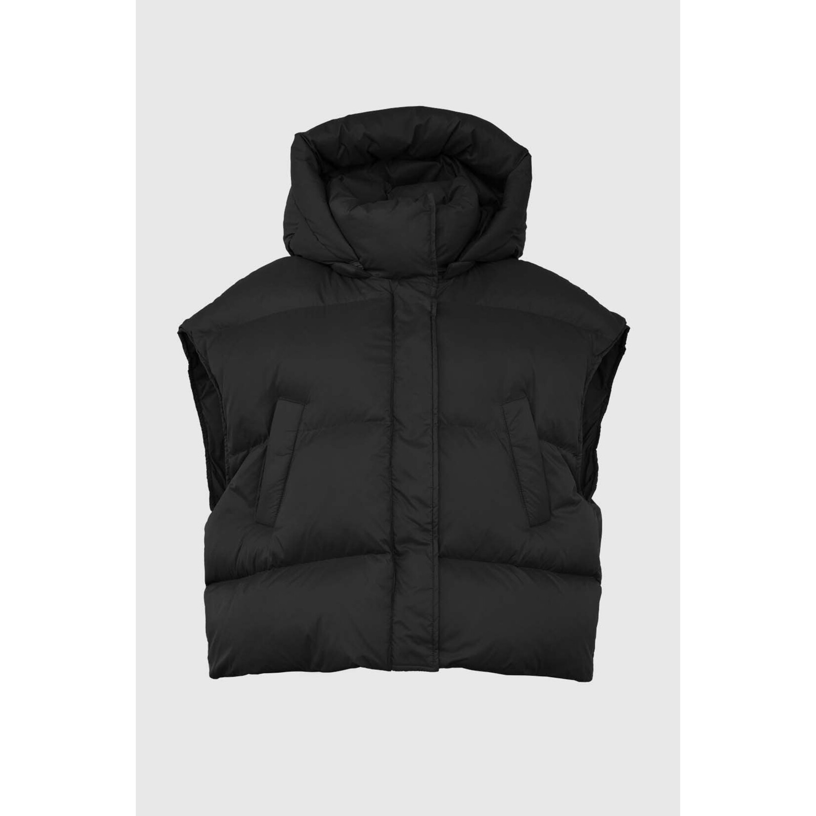 With Black With Black vanessa puffer gilet zwart