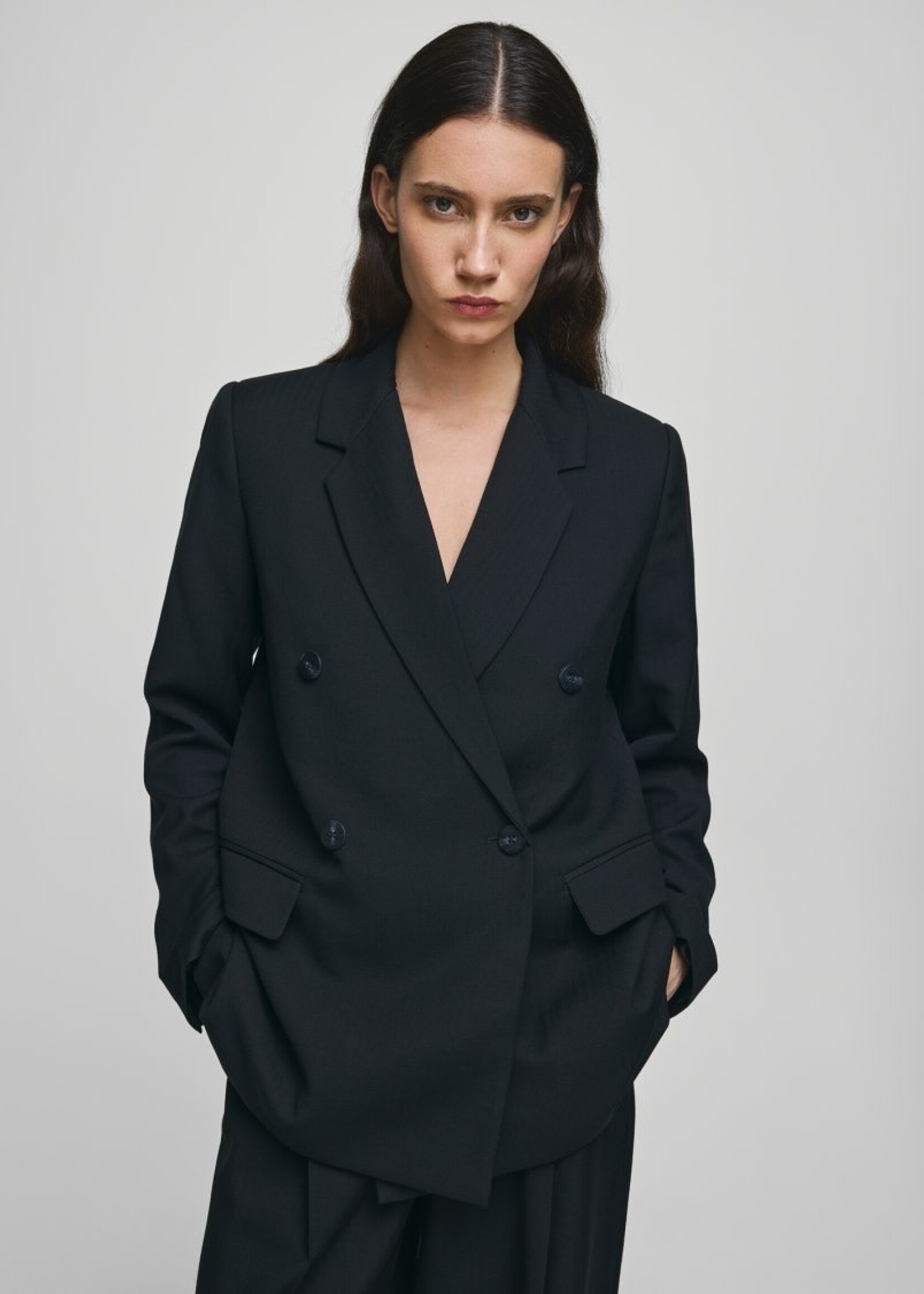 Moss Copenhagen Machella oversized blazer zwart