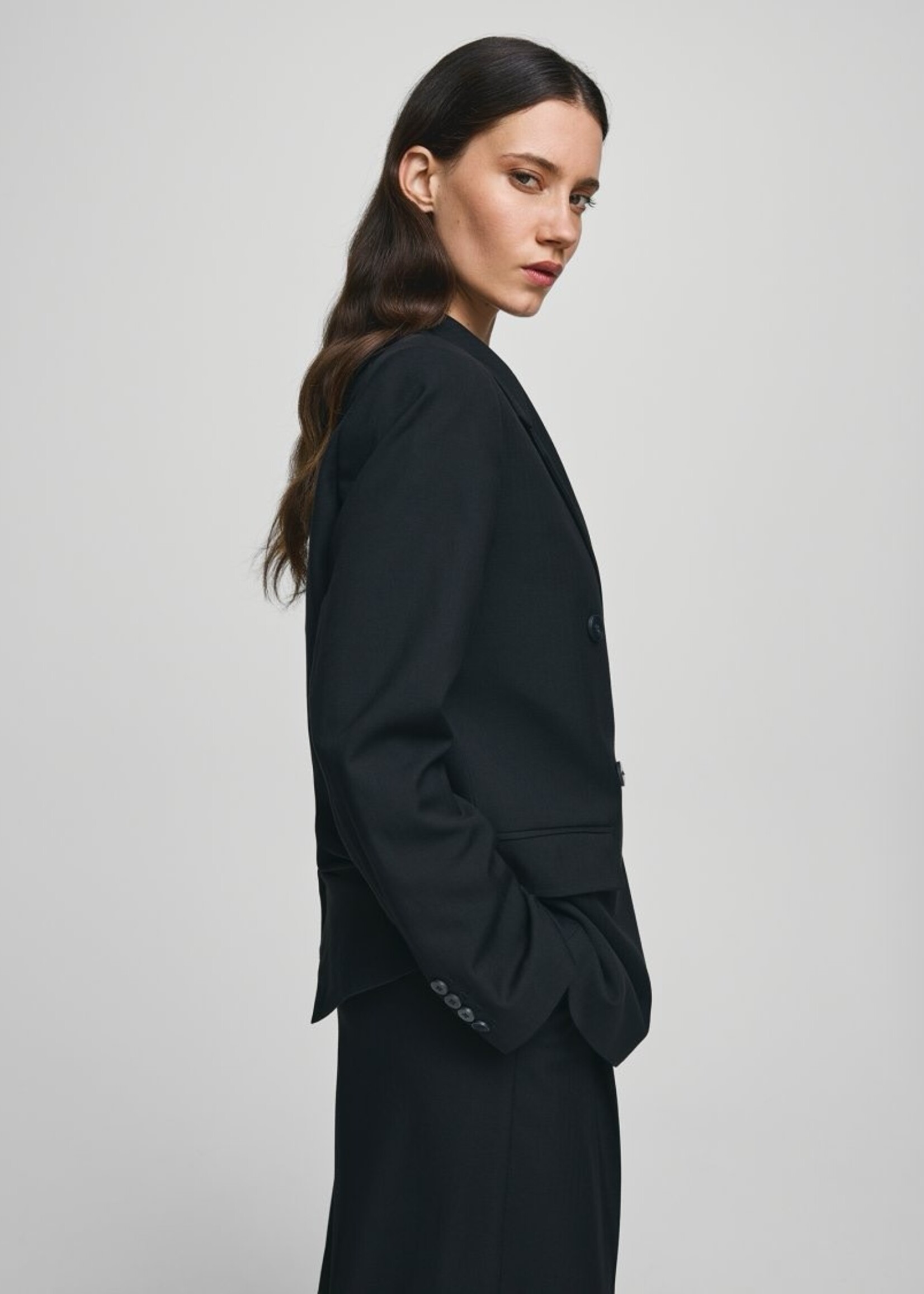 Moss Copenhagen Machella oversized blazer zwart