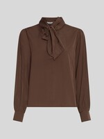 Moss Copenhagen Juliana blouse strik bruin