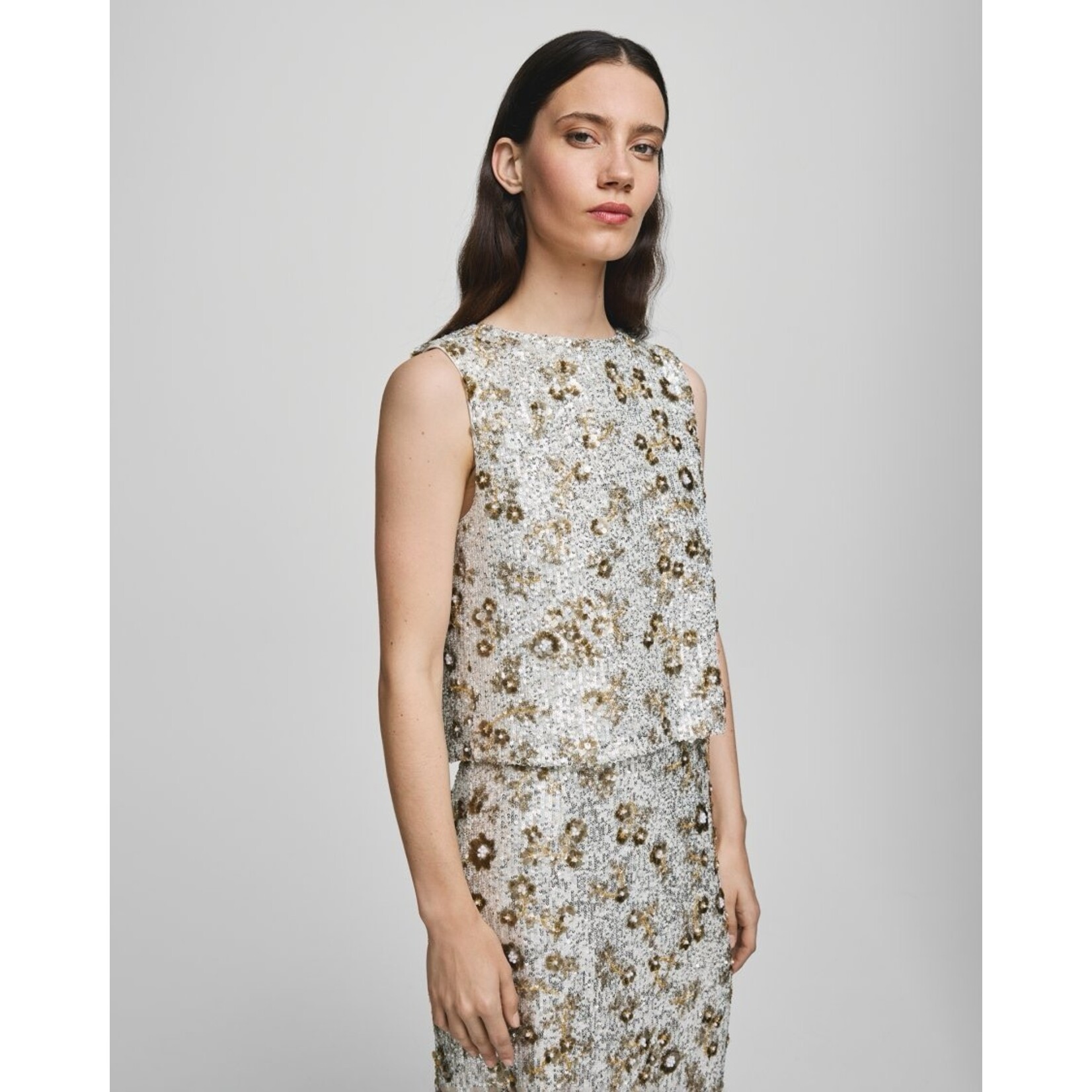 Moss Copenhagen Magnolia lange rok paillet