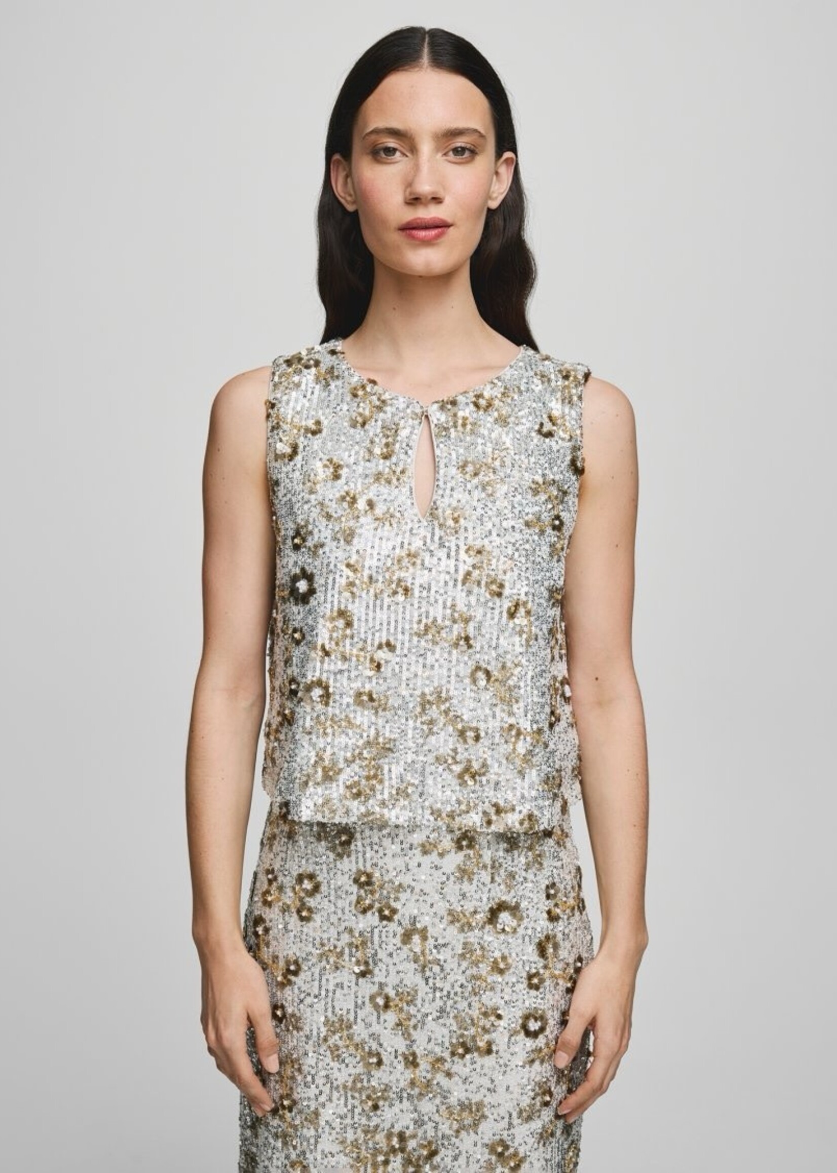 Moss Copenhagen top Magnolia paillet